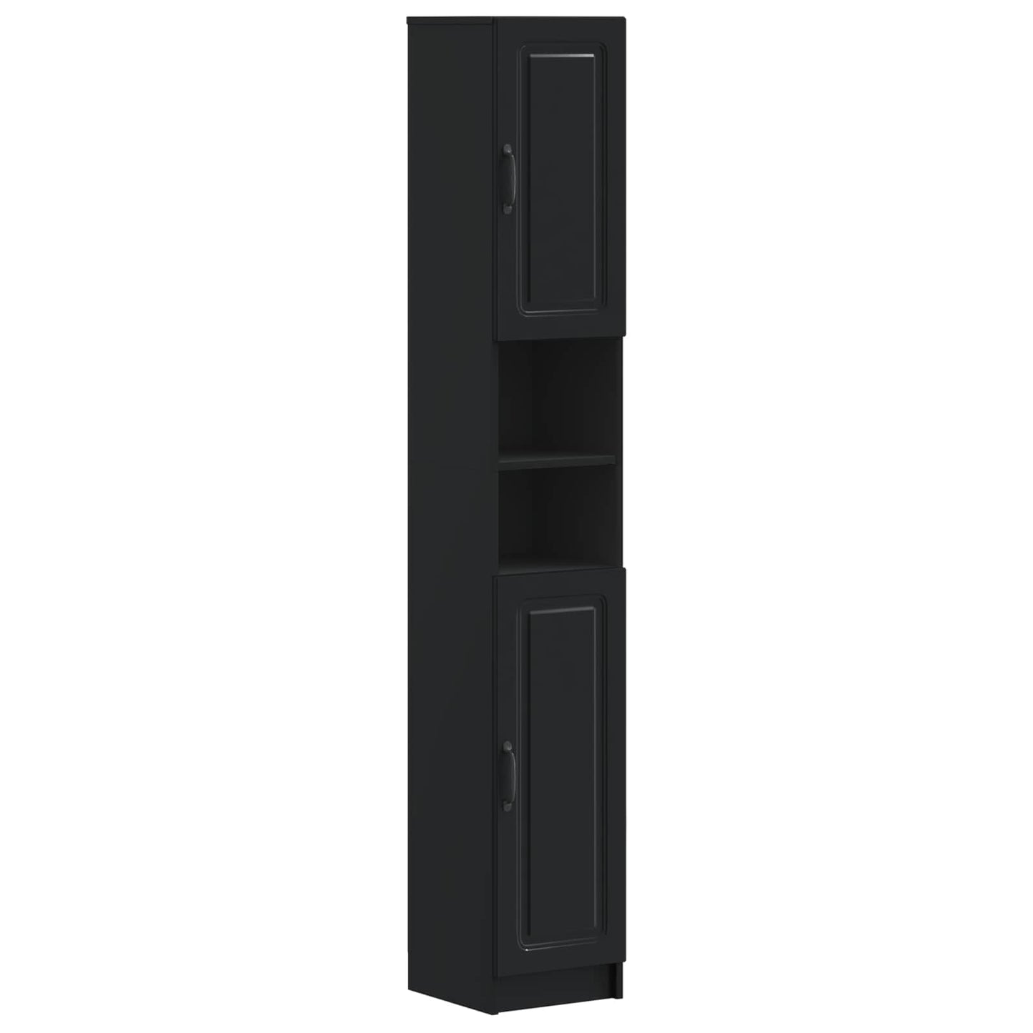 3 Piece Bathroom Cabinet Set UTRECHT Black Engineered Wood