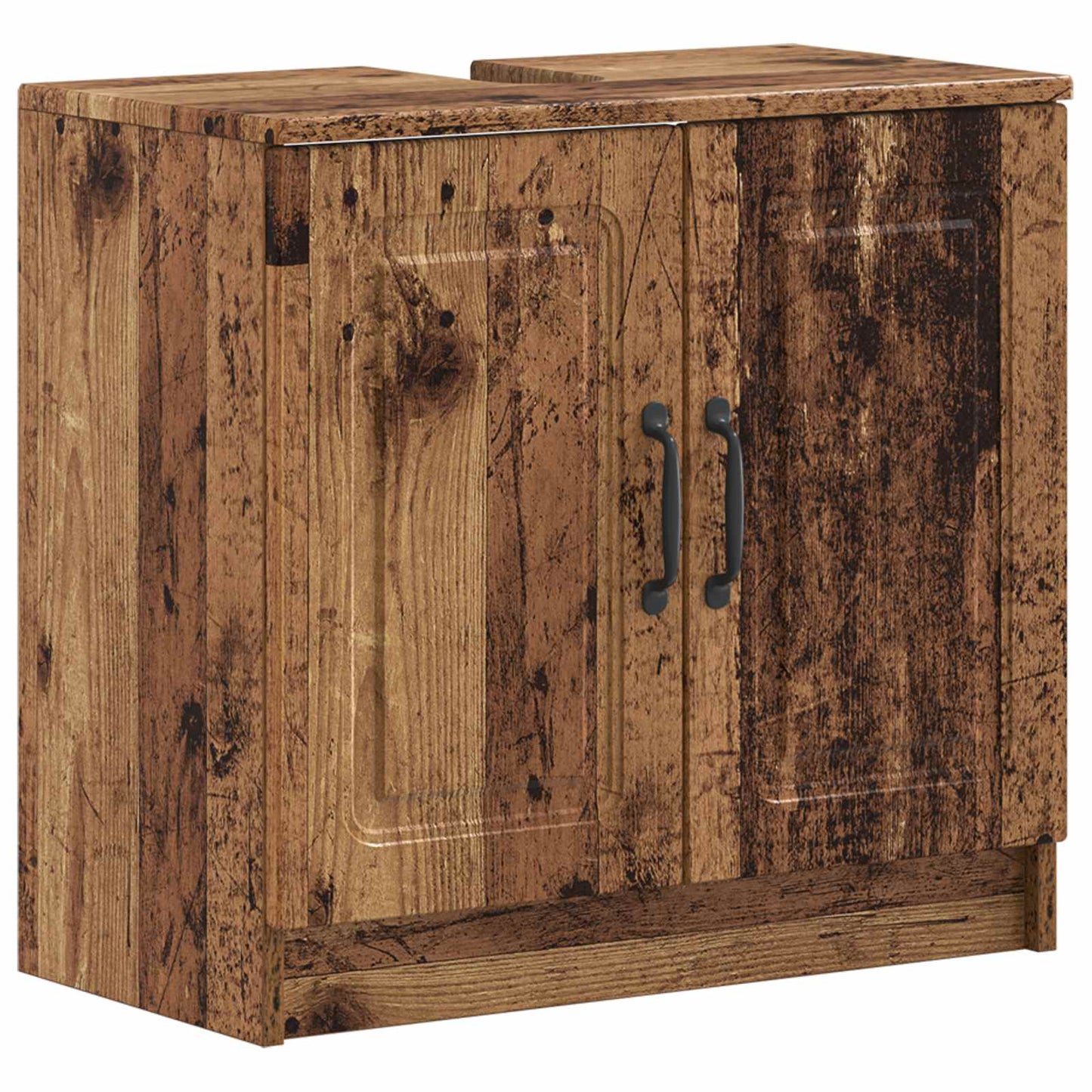 3 Piece Bathroom Cabinet Set UTRECHT Old Wood Engineered Wood