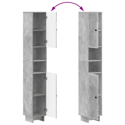 2 Piece Bathroom Cabinet Set EDE Concrete Grey Engineered Wood