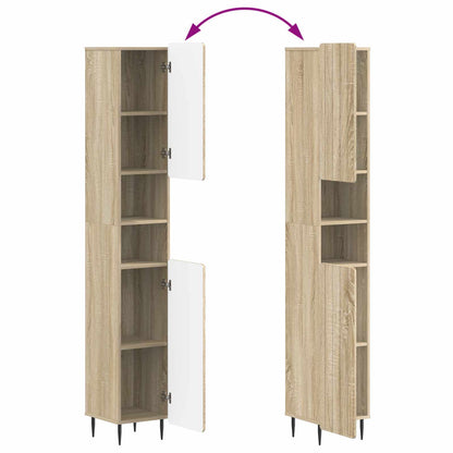 2 Piece Bathroom Cabinet Set ZWOLLE Sonoma Oak Engineered Wood