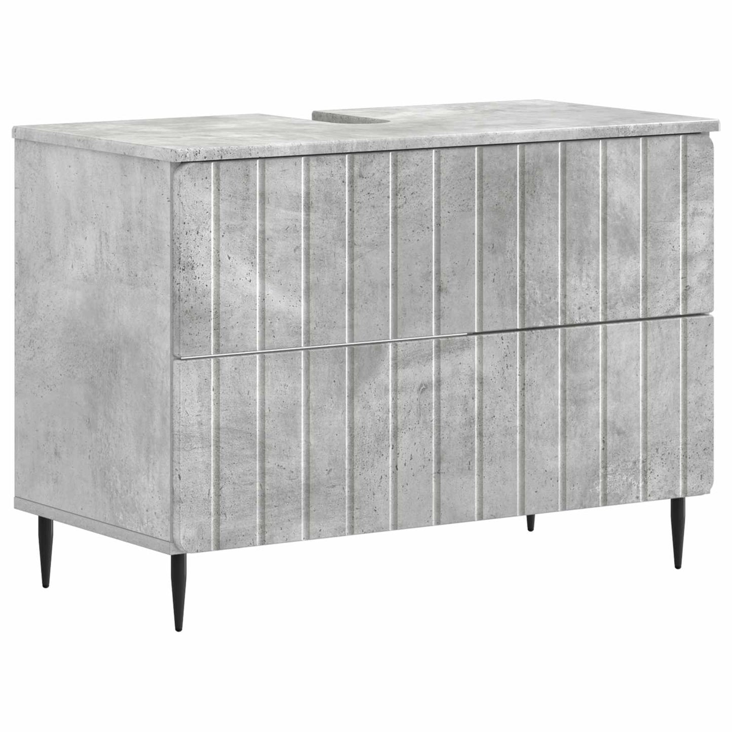 2 Piece Bathroom Cabinet Set ZWOLLE Concrete Grey