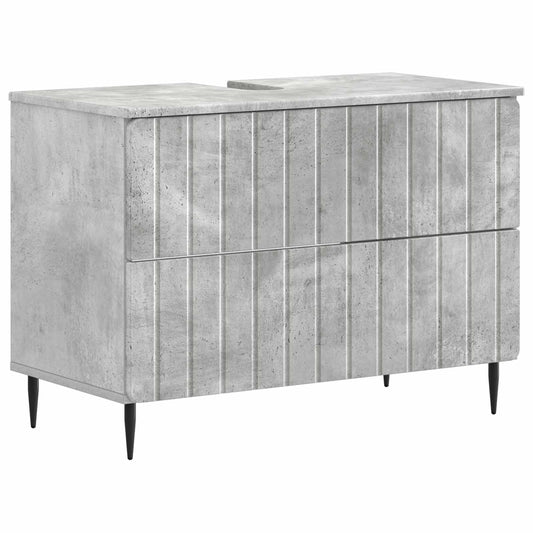 2 Piece Bathroom Cabinet Set ZWOLLE Concrete Grey