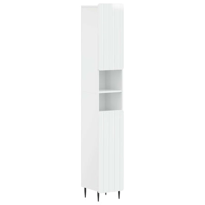 2 Piece Bathroom Cabinet Set ZWOLLE High Gloss White