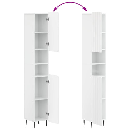 2 Piece Bathroom Cabinet Set ZWOLLE High Gloss White