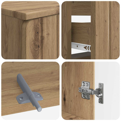 2 Piece Bathroom Cabinet Set ZWOLLE Artisan Oak Engineered Wood