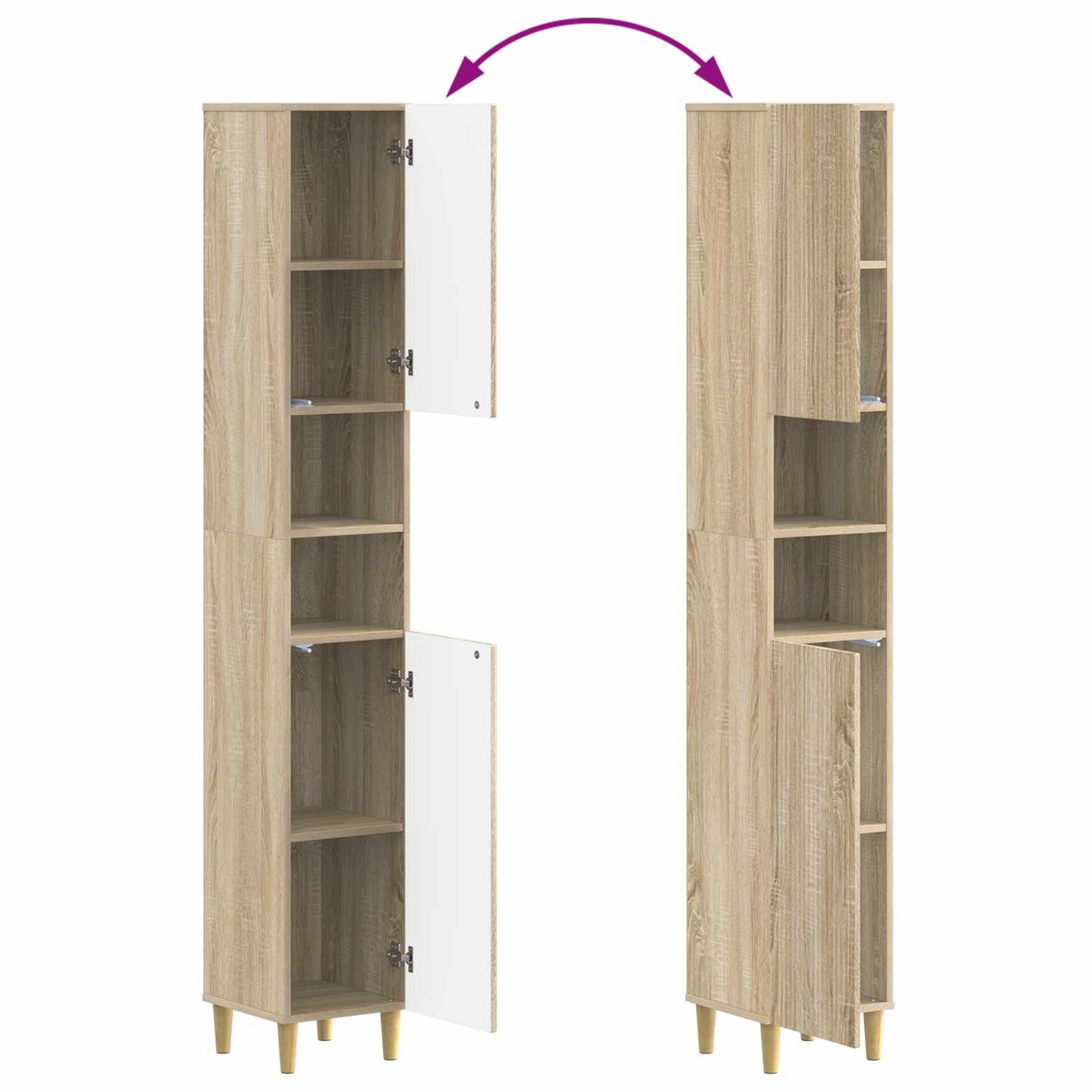 2 Piece Bathroom Cabinet Set ARNHEM Sonoma Oak Engineered Wood