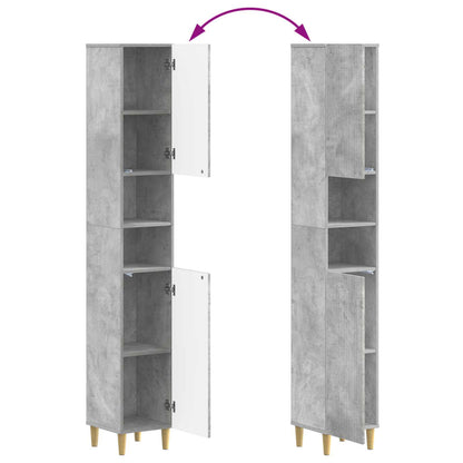 2 Piece Bathroom Cabinet Set ARNHEM Concrete Grey