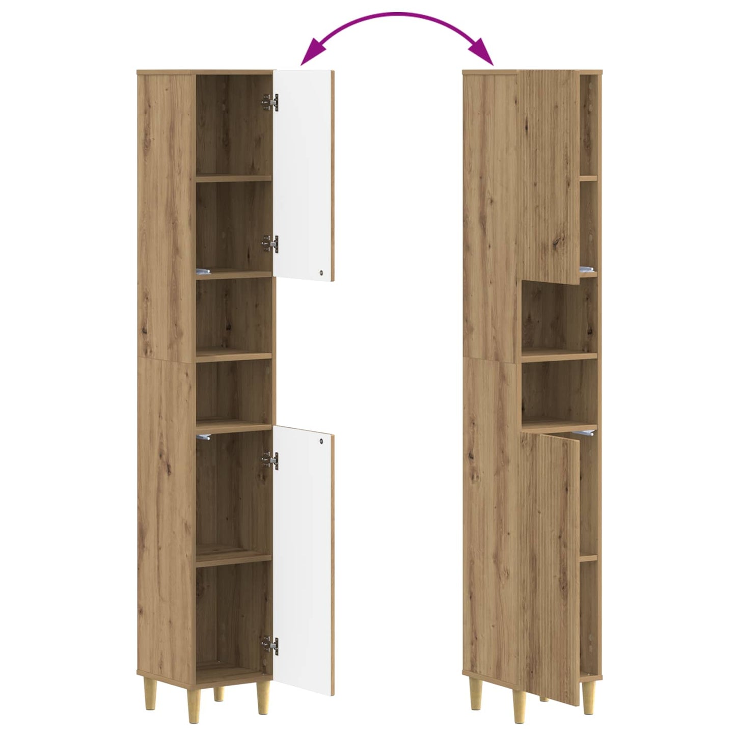2 Piece Bathroom Cabinet Set ARNHEM Artisan Oak Engineered Wood