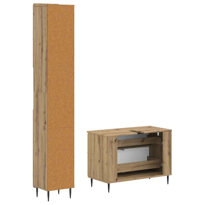 2 Piece Bathroom Cabinet Set HAARLEM Artisan Oak