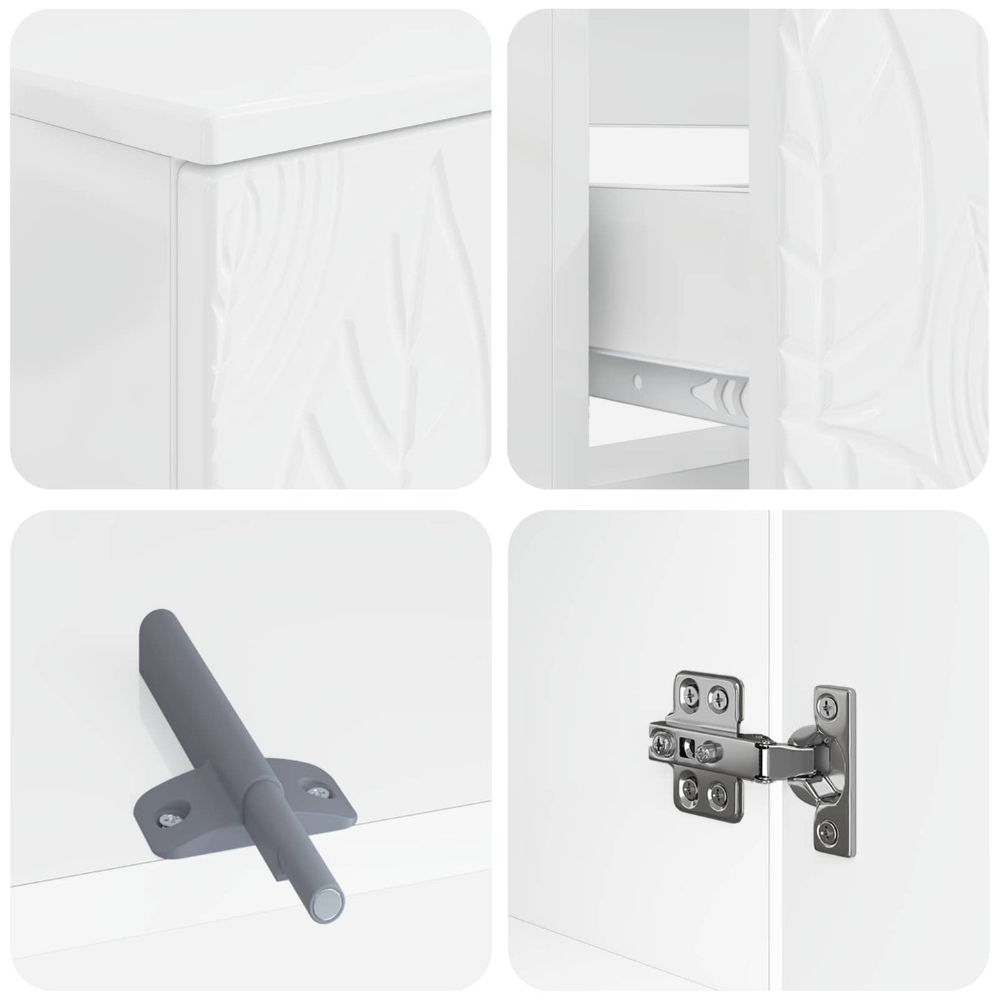 2 Piece Bathroom Cabinet Set DELFT High Gloss White
