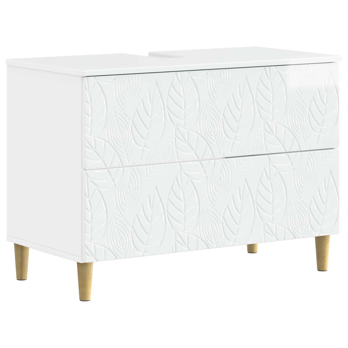 2 Piece Bathroom Cabinet Set DELFT High Gloss White