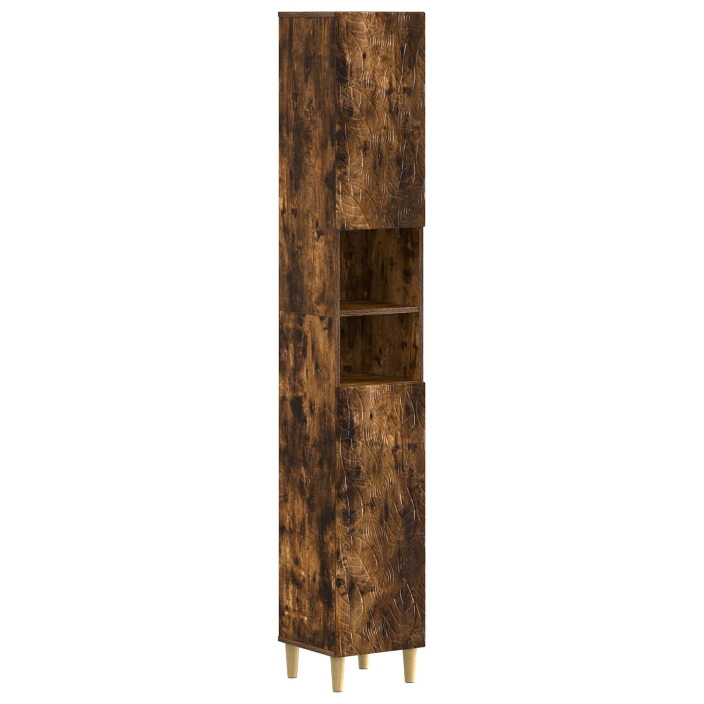 2 Piece Bathroom Cabinet Set DELFT Smoked Oak Engineered Wood