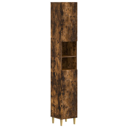 2 Piece Bathroom Cabinet Set DELFT Smoked Oak Engineered Wood