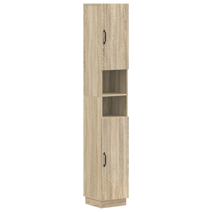 2 Piece Bathroom Cabinet Set HOORN Sonoma Oak Engineered Wood