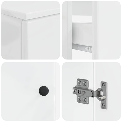 2 Piece Bathroom Cabinet Set BREDA High Gloss White