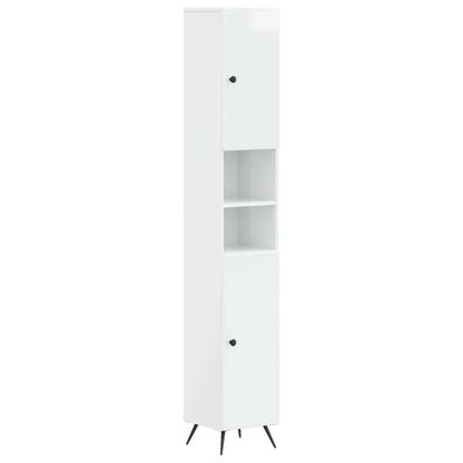 2 Piece Bathroom Cabinet Set BREDA High Gloss White