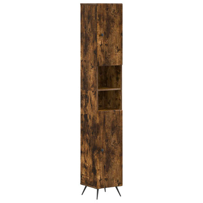 2 Piece Bathroom Cabinet Set BREDA Smoked Oak Engineered Wood