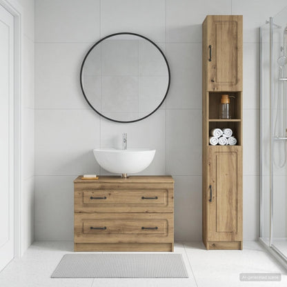 2 Piece Bathroom Cabinet Set UTRECHT Artisan Oak