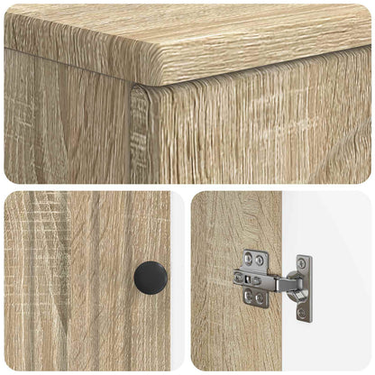 2 Piece Bathroom Cabinet Set ALKMAAR Sonoma Oak Engineered Wood