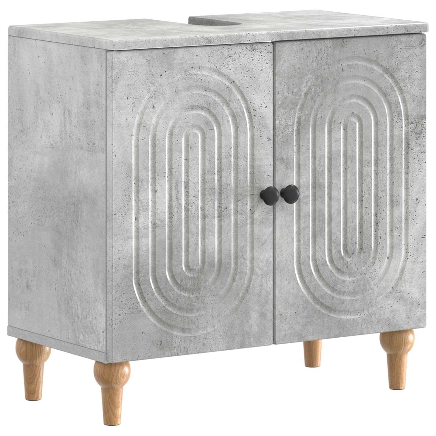 2 Piece Bathroom Cabinet Set ALKMAAR Concrete Grey