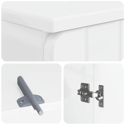 2 Piece Bathroom Cabinet Set ZWOLLE High Gloss White