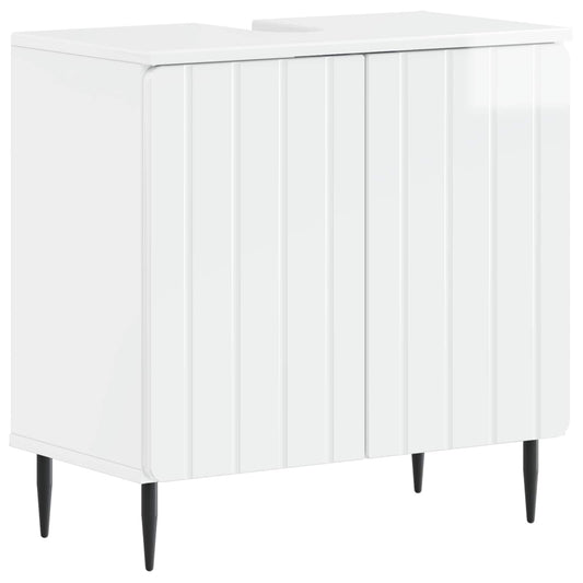 2 Piece Bathroom Cabinet Set ZWOLLE High Gloss White