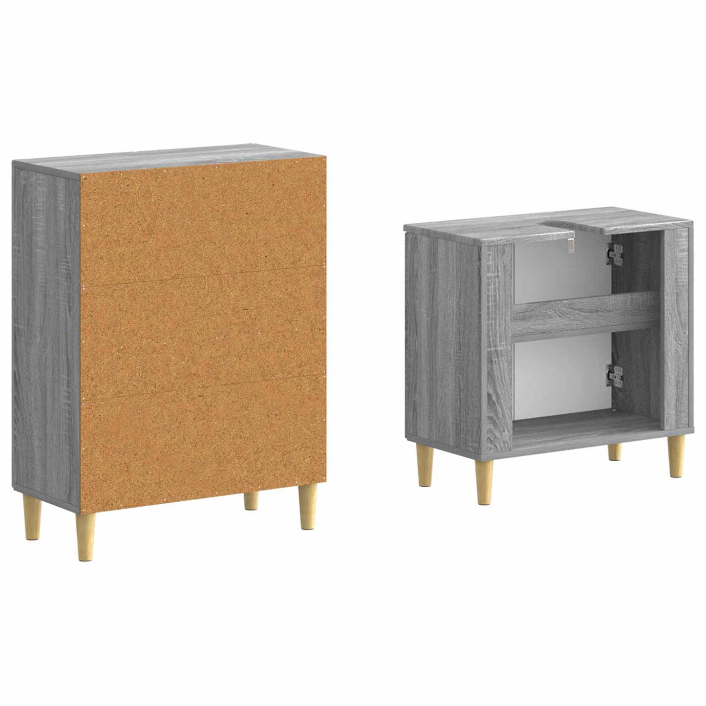 2 Piece Bathroom Cabinet Set ARNHEM Grey Sonoma Engineered Wood