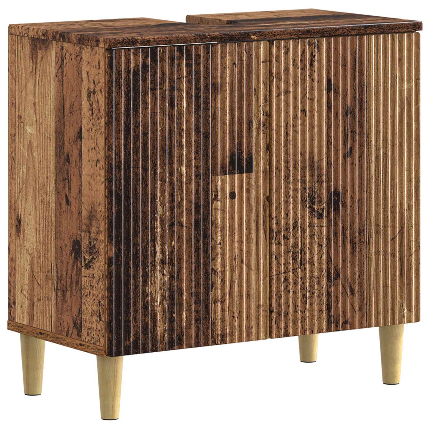 2 Piece Bathroom Cabinet Set ARNHEM Old Wood Engineered Wood
