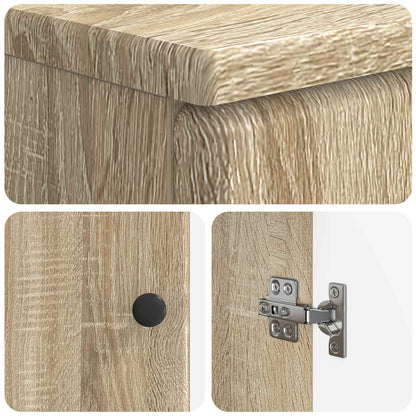 2 Piece Bathroom Cabinet Set BREDA Sonoma Oak Engineered Wood