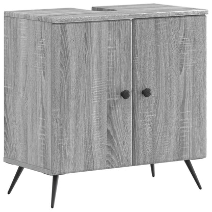 2 Piece Bathroom Cabinet Set BREDA Grey Sonoma Engineered Wood