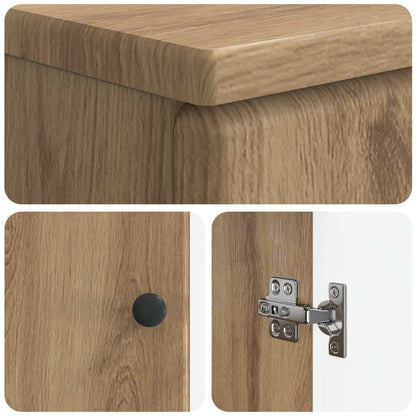 2 Piece Bathroom Cabinet Set BREDA Artisan Oak Engineered Wood