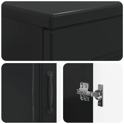 2 Piece Bathroom Cabinet Set UTRECHT Black Engineered Wood