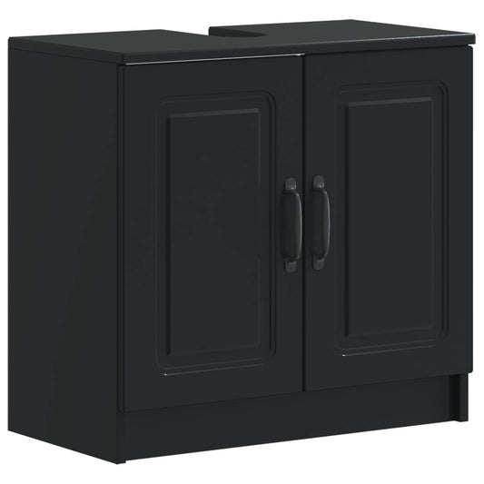 2 Piece Bathroom Cabinet Set UTRECHT Black Engineered Wood