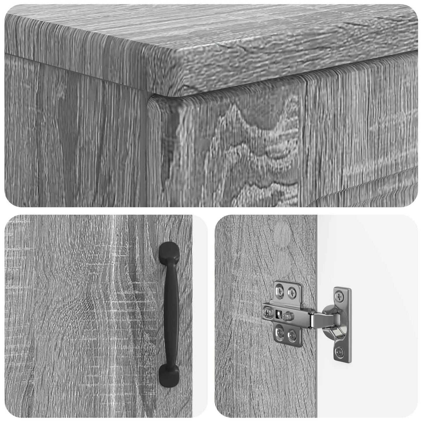 2 Piece Bathroom Cabinet Set UTRECHT Grey Sonoma