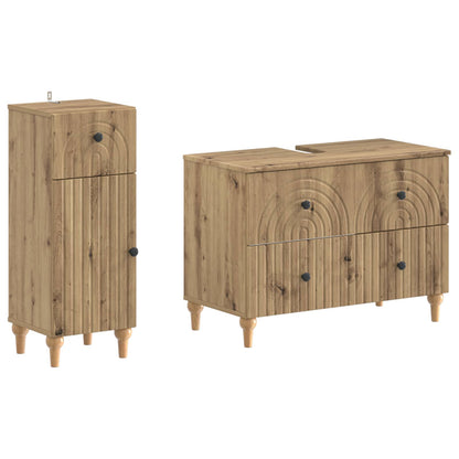 2 Piece Bathroom Cabinet Set ALKMAAR Artisan Oak