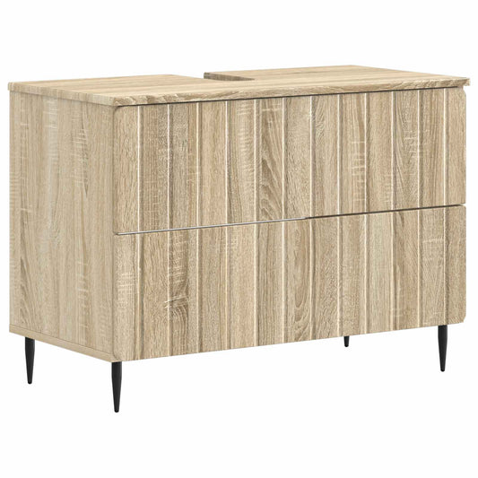 2 Piece Bathroom Cabinet Set ZWOLLE Sonoma Oak Engineered Wood