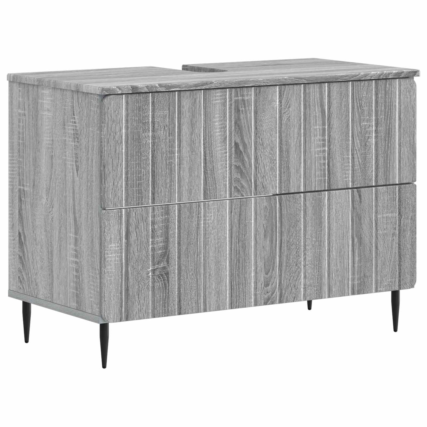 2 Piece Bathroom Cabinet Set ZWOLLE Grey Sonoma Engineered Wood