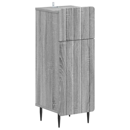 2 Piece Bathroom Cabinet Set ZWOLLE Grey Sonoma Engineered Wood