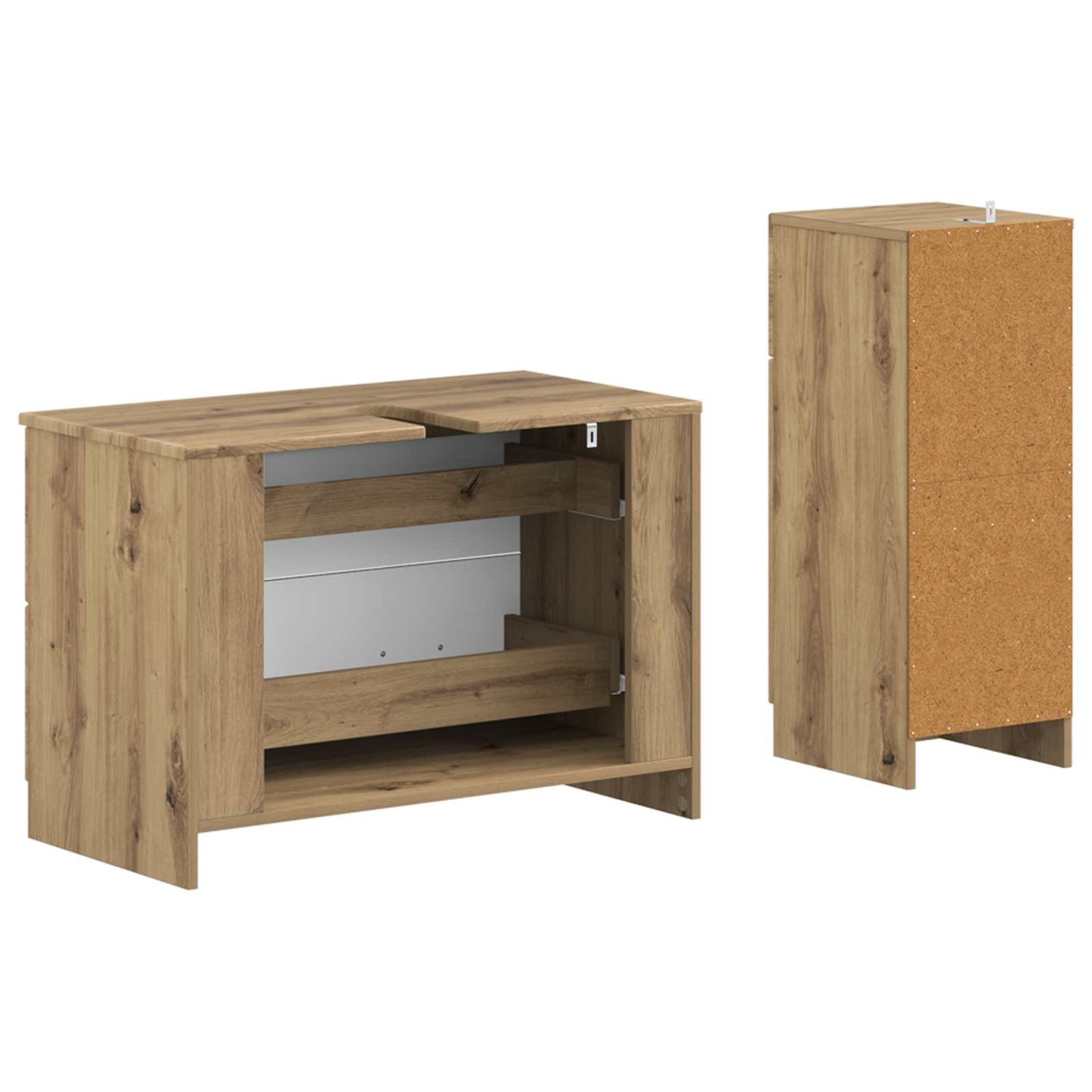 2 Piece Bathroom Cabinet Set UTRECHT Artisan Oak