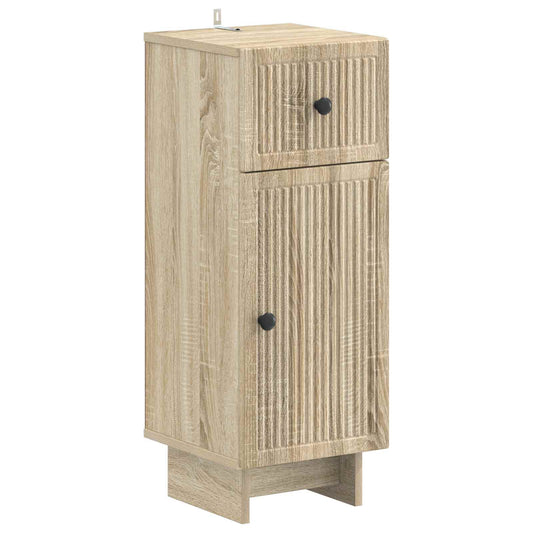 3 Piece Bathroom Cabinet Set EDE Sonoma Oak Engineered Wood
