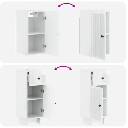 3 Piece Bathroom Cabinet Set EDE High Gloss White