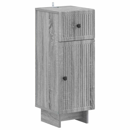 3 Piece Bathroom Cabinet Set EDE Grey Sonoma Engineered Wood