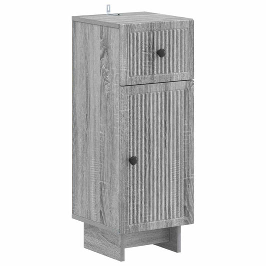 3 Piece Bathroom Cabinet Set EDE Grey Sonoma Engineered Wood