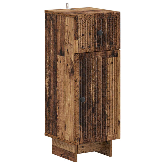 3 Piece Bathroom Cabinet Set EDE Old Wood Engineered Wood