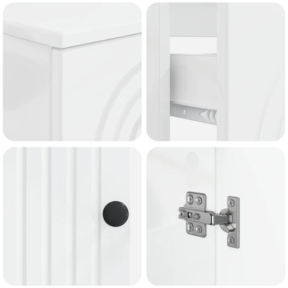 3 Piece Bathroom Cabinet Set ALKMAAR High Gloss White