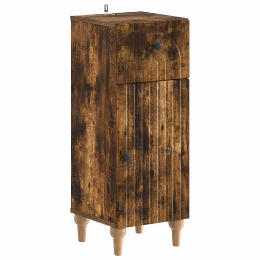 3 Piece Bathroom Cabinet Set ALKMAAR Smoked Oak Engineered Wood