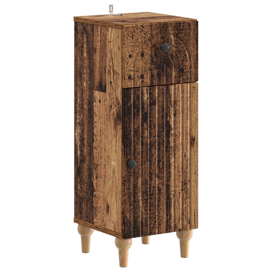 3 Piece Bathroom Cabinet Set ALKMAAR Old Wood Engineered Wood