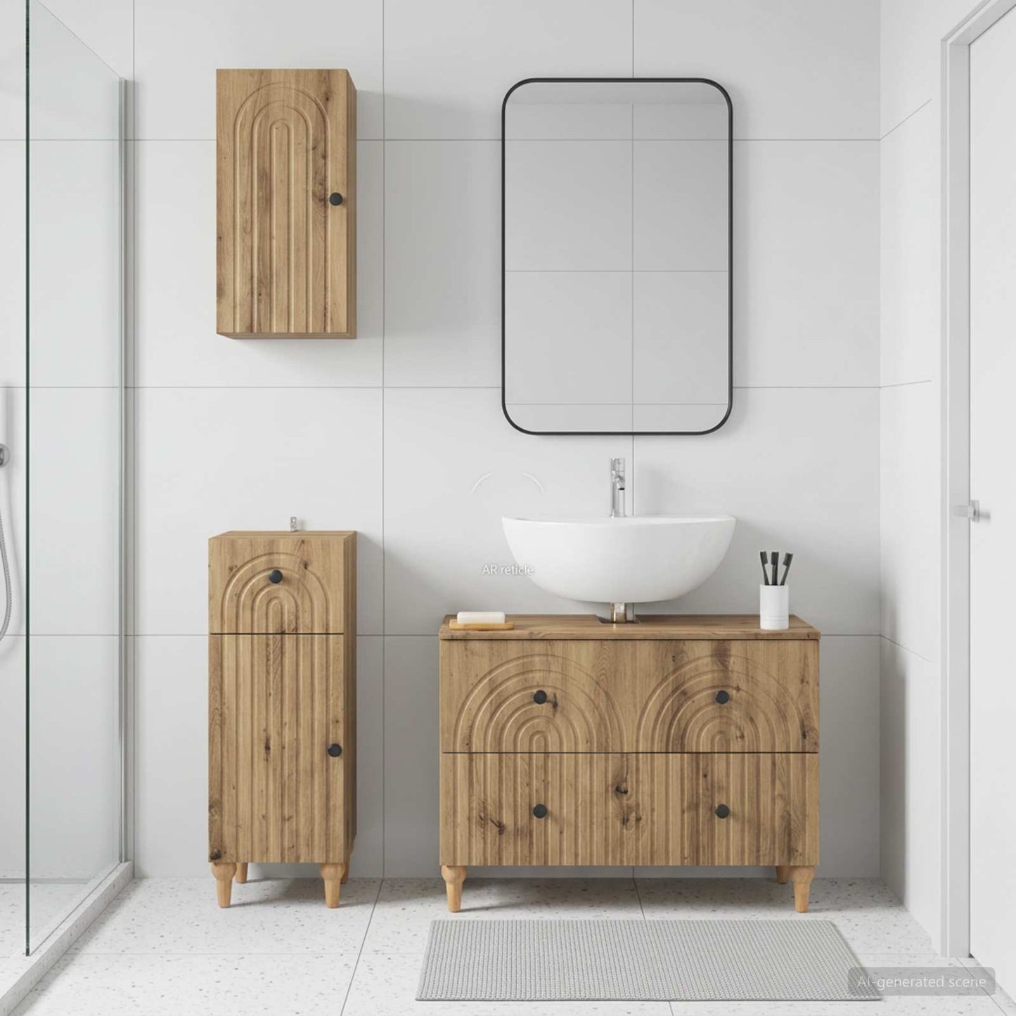 3 Piece Bathroom Cabinet Set ALKMAAR Artisan Oak