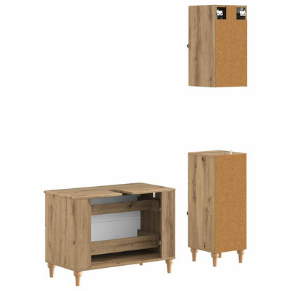 3 Piece Bathroom Cabinet Set ALKMAAR Artisan Oak