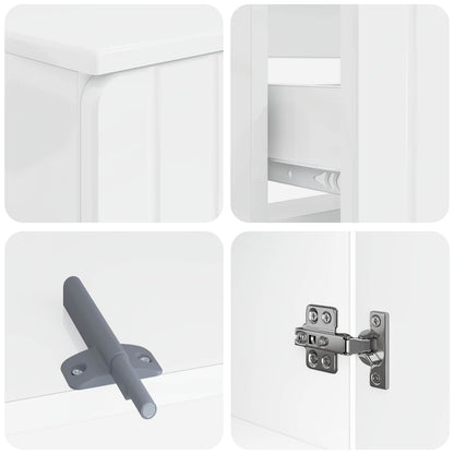 3 Piece Bathroom Cabinet Set ZWOLLE High Gloss White